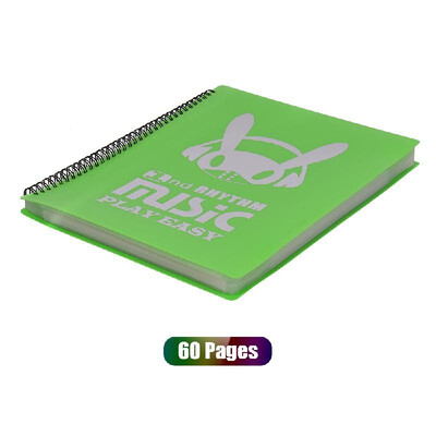 

A4 Sized Spiral-Bound Music Folder for Sheet Music Writable Band Folders File Paper Storage 60 Pages Orange