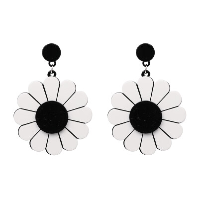 

HOT SALE Cute Romantic Statement Earrings Big Flower Dangle Drop Earring Fashion Trendy Jewelry For Women Wholesale J50132