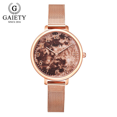 

Gobestart Luxury Temperament Lady Stainless Steel Mesh Belt Watch Analog Quartz Watch
