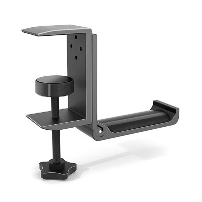 

Universal Headset Hanger Headphone Hook Holder Desk Mount Stand Aluminum Alloy with Foldable Clamp Supports Horizontal Vertical In