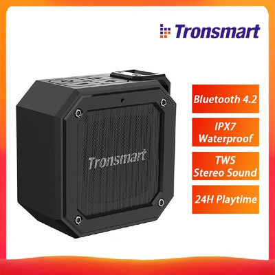 

Tronsmart Element Groove Force Mini Bluetooth 42 Portable Speaker IPX7 Waterproof TWS Stereo Sound Wireless Speaker 24H Playtim