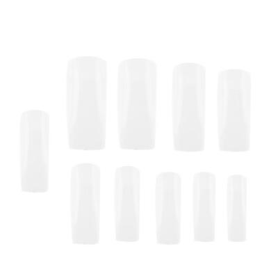 

500pcs Natural French False Acrylic UV Gel Half Nail Art Tips Tools Set