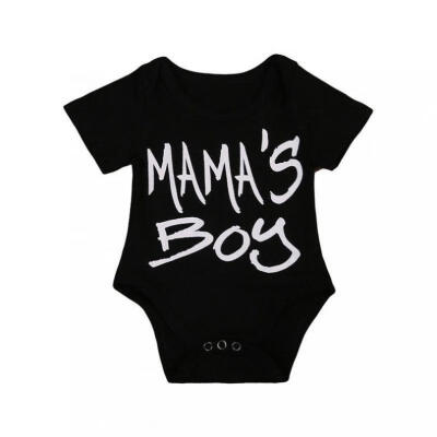 

Fashion Cute Kids Mama&amp39s Boy Newborn Infant Baby Boy Bodysuit Letter Print Romper Jumpsuit Outfit