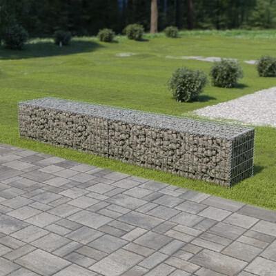 

Gabion Wall with Covers Galvanized Steel 118"x197"x197