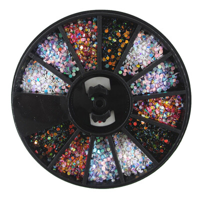 

Toponeto 3D Nail Art Rhinestones Glitters Acrylic Tips Decoration Manicure Wheel New Hot