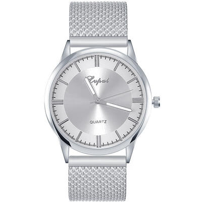 

2018 Women Fashion Watch Mesh Band Stainless Steel Analog Quartz Wristwatch Hot Sale Female Lady Silver Watches Reloj Mujer