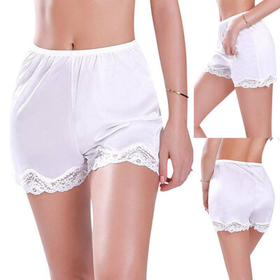 

Women Anti-Static Slip Pettipants Loose Satin Bloomers Panties Short Lingerie