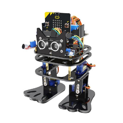 

micro bit Smart Biped Robot Kit Support Graphical Programming for STEM Education DIY Toy with Infrared Remote Control for Childre