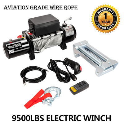 

Ktaxon Electric Recovery Winch Truck SUV Wireless Remote Control 12V 9500lbs