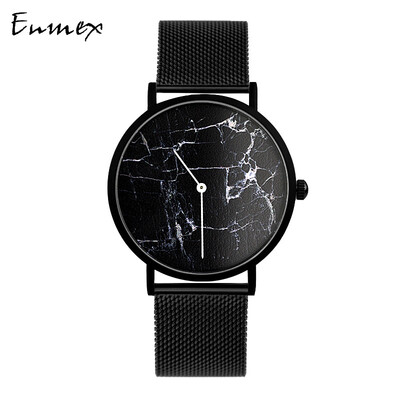 

Enmex Watch Simple Two-Needle Light Design Marble English Style Watch
