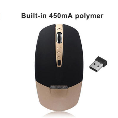 

24G Wireless Mouse With Nano Receiver Slim Noiseless Rechargeable Optical Mouse For WIN1078 MAC Android XP System