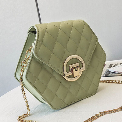 

North bag embroidered line 2019 new fashion Joker Korean Lingge chain bag simple shoulder slung small breeze bag