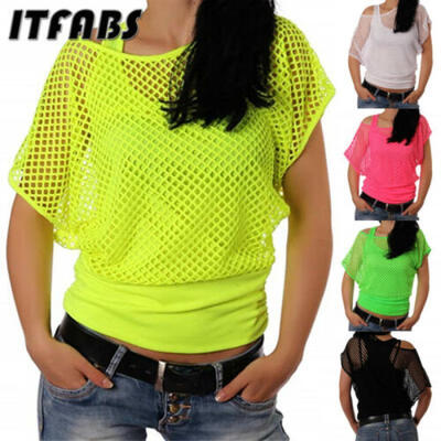 

2019 Women Summer Loose Sleeveless Casual Tank T-Shirt Blouse Tops Fishnet Vest