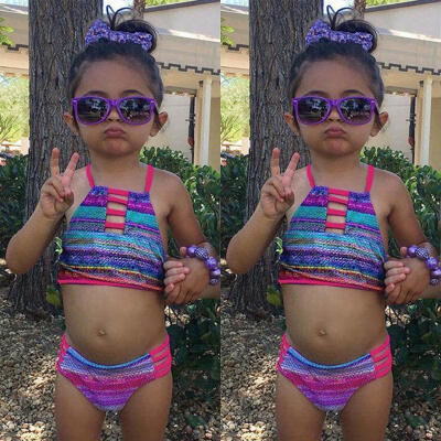 

Toddler Baby Kids Girls Bikini Set Bathing Suit Swimwear Swimsuit Beachwear