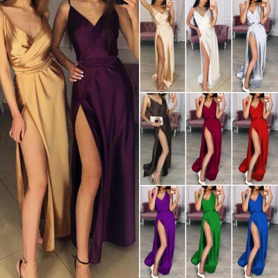 

Women&39s Sleeveless Formal V-Neck Bodycon Evening Cocktail Party Long Dress