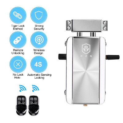 

Intelligent Remote Control Lock Invisible Anti-theft Security Home Door Lock Support Remote Control Switch Lock Indoor Manual Emer