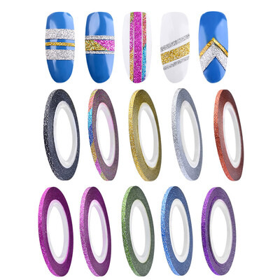 

Toponeto 10 Colors Rolls 2mm Striping Tape Line Rough Styles Nail Art Tips Decals