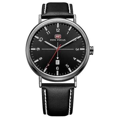 

BOFUTE Male Watches Fashion Watch Japanese Quartz Movement Calendar Luminous Waterproof Genuine Leather Strap 0019G