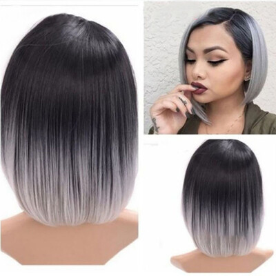 

〖Follure〗Wigs Short Straight Synthetic Hair Full Wigs for Women Natural Looking Heat