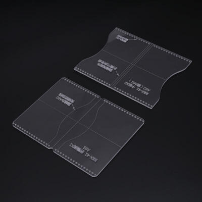 

Greensen 2 pcs Leathercraft Clear Acrylic Leather Template Kit Tool for DIY Short Wallet