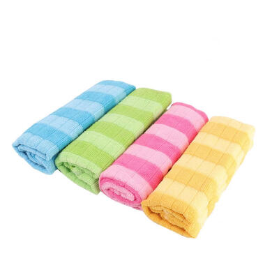 

Greensen 4pcs Absorbent Non-sticky Microfiber Dish Cloth Towel Kitchen Cleaning Tool Dish Cloth Dish Towel