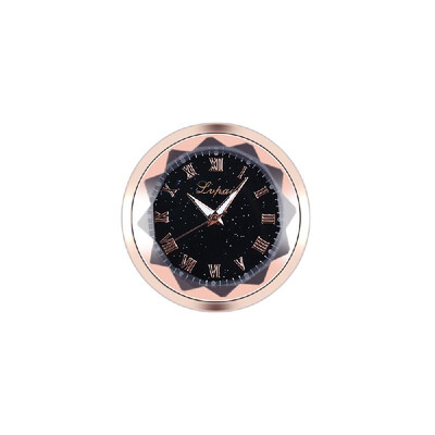 

Mini Fine Metal Electronic Clock Roman Numerals Scale Car Interior Decoration Paste Study Convenience