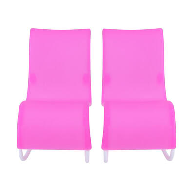 

2pcs Rocking Beach Lounge Chair Living Room Garden Furniture for Girls Doll