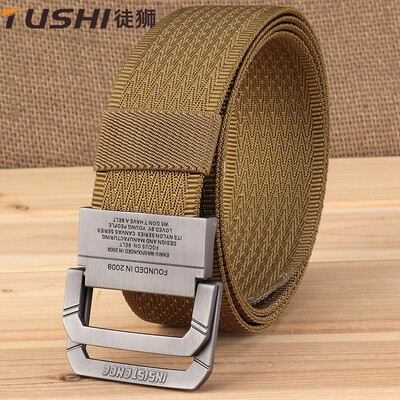 

Mens Double Buckle Belt Nylon Canvas Belt Youth Tide Canvas Belt Customizable LOGO