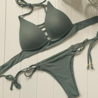 

Roseonmyhand Sexy Women Bikini Set Swimwear Push-Up Padded Bra Swimsuit Beachwear