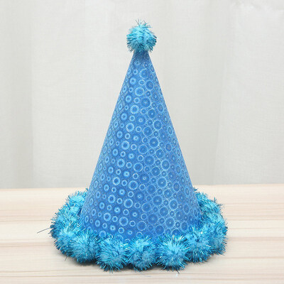 

FUNNYBUNNY Childrens Party Supplies Birthday Hat Handmade Hair Ball Cap Decoration Props Santa Hat Child Birthday Party Decor