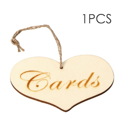 

DIY Wooden Cards Sign Wedding Party Table Standing Board Hanging Decoration