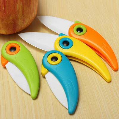 

Cute Bird Pattern Folding Cutlery Ceramic Fruit Knife Outdoor Activities Camping Home Kitchen 2017