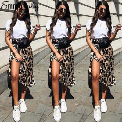 

Women´s Sexy Short MIni Skirt Leopard Print High Waist Cocktail Party Dress