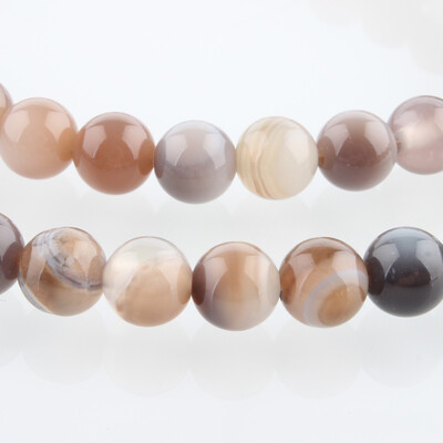 

Natural Gemstone Botswana Agate Round Bead Strands 6mm Hole 1mm about 63pcsstrand 1535
