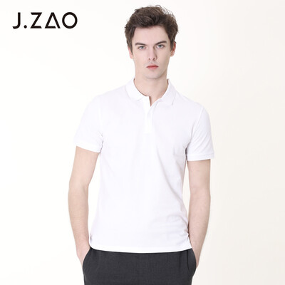 

Tokyo Tokyo made JZAO mens liquid ammonia cotton short-sleeved polo shirt white M 17092A