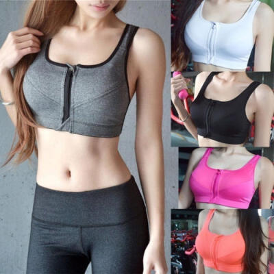 

Fashion Women Yoga Fitness Stretch Workout Tank Top Seamless Racerback Padded Sports Bra