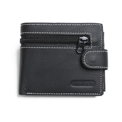

Fashion Zipper Little Zip Mini Money Small Genuine Leather Men Coin Purse Short Wallet Cards Holder Male Bag Pouch