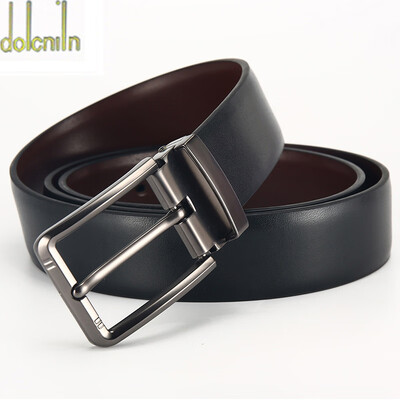 

New mens double-sided leather belt casual men&women pin buckle belt explosion leather belt