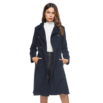

Toponeto Women Fashion Winter Button Lapel Long Sleeve Pocket Coat