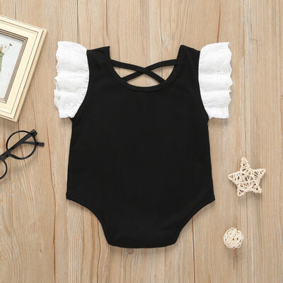 

Summer Infant Baby Girls Short Sleeve Cartoon Print Bodysuit Romper Clothes