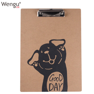 

Wengu wengu stationery a4 folder board thick writing pad office strong clip folder wood FD13-C