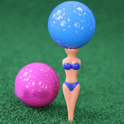

5pcsset Golf Ball Tee Holder Bikini Model Shape Lightweight Plastic Standing Nail Outdoor Golfer Training Aids Accessories