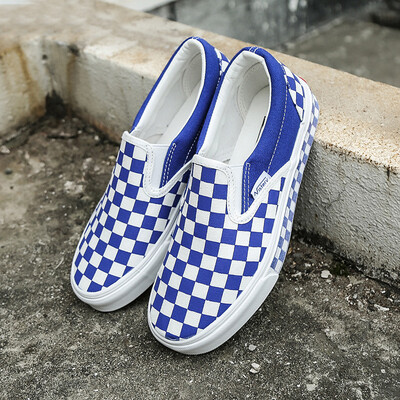 

Siyi Mistery ins super fire shoes ulzzang wild elastic shoes lazy shoes black&white lattice street beat