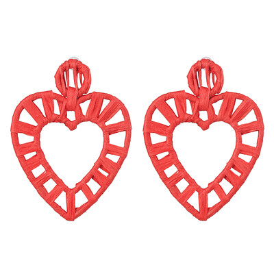 

2019 Korean Summer Geometric Hollow Circle Square Drop Earrings for Women Big Round Handmade Bohemian Party Beach Jewelry