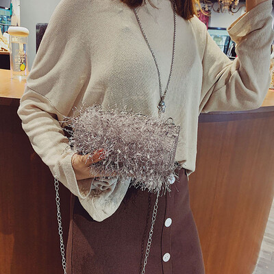 

Tailored Women Crossbody Fur Chain Small Square Bag Fashion Wild Shoulder Bag