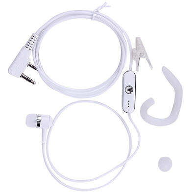 

2Pin Sports Earpiece Headset w PTT MIC for BAOFENG Retevis Radios White