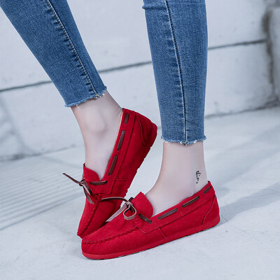 

New Joker Korean version of 2018 autumn&winter one pedal Mao Mao shoes&velvet Doudou womens shoes winter two cotton shoes
