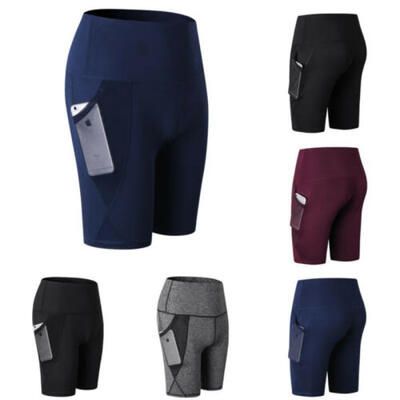 

Womens YOGA Pants Mid-Tight Shorts Sport Workout Fitness Stretch Exercise HOT