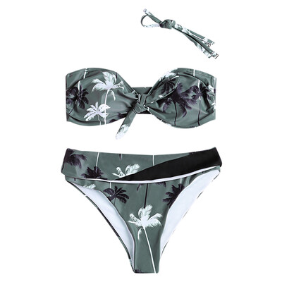

Women Sexy Print Wire Free Padded Bikini
