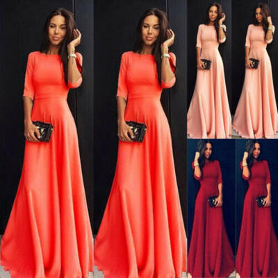 

Womens Bandeau Long Evening Cocktail Dress Party Ball Gown Formal Wedding UK